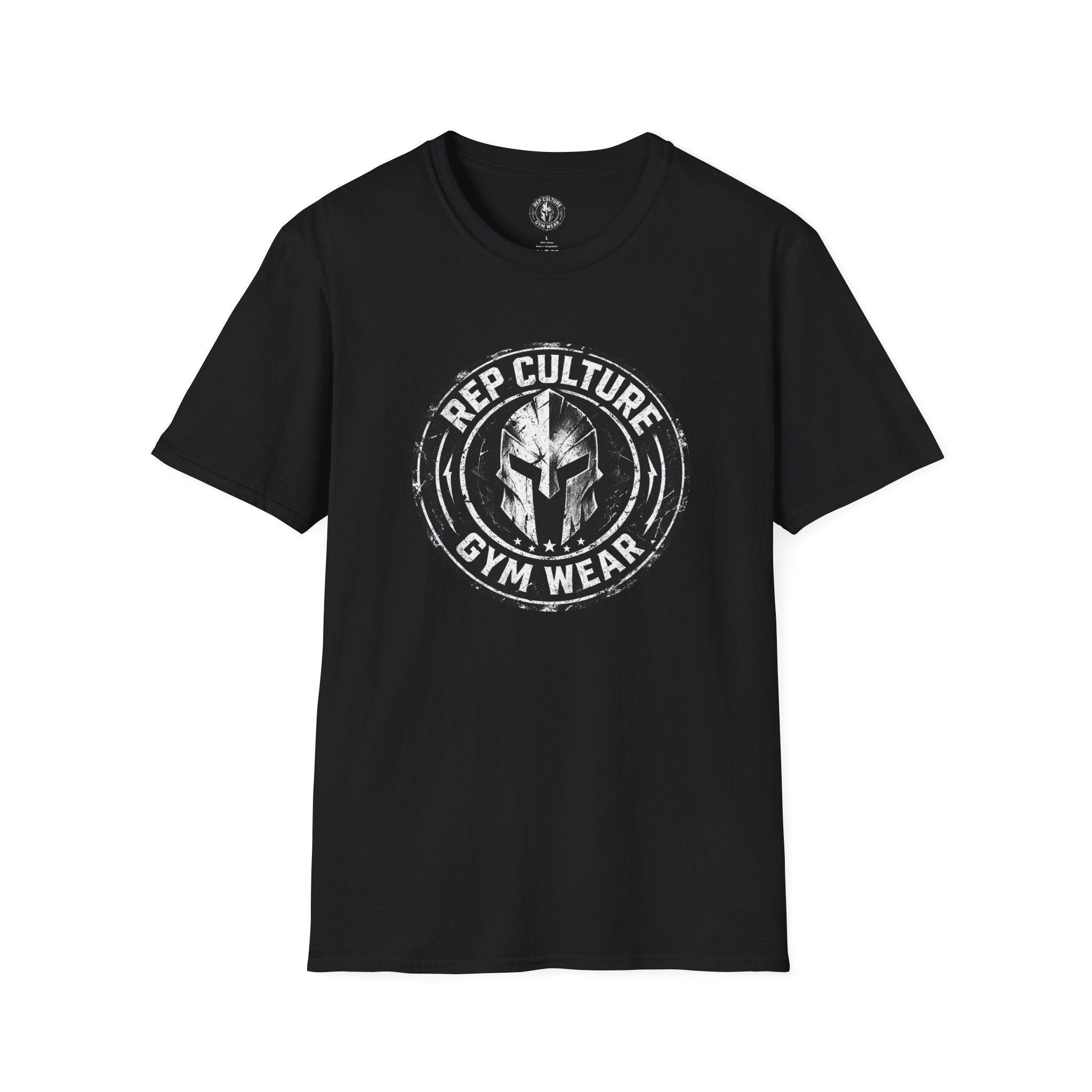 Rep Culture Gym Wear T-Shirt — Spartan Helmet Fitness Tee