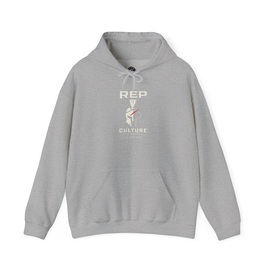 Hoodie — Rep Culture - Spartan Helmet - "Earn your glory"