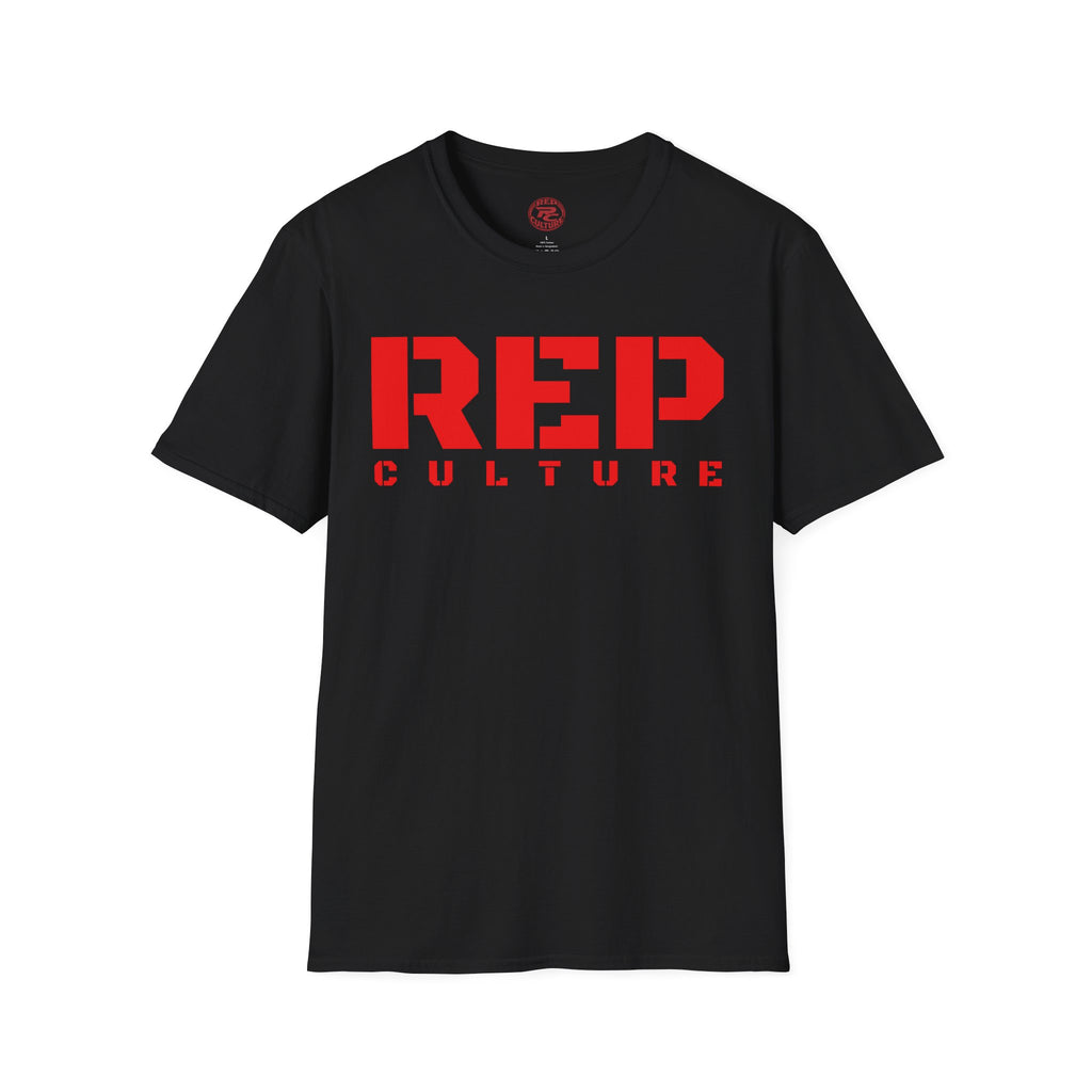 REP Culture T-Shirt — Bold Stencil Logo Tee for Fans & Streetwear