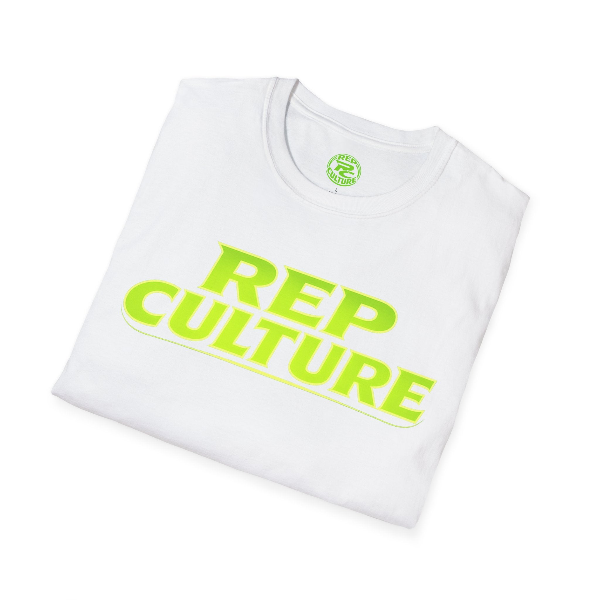 Rep Culture T‑Shirt — Bold Neon Logo Athletic Streetwear