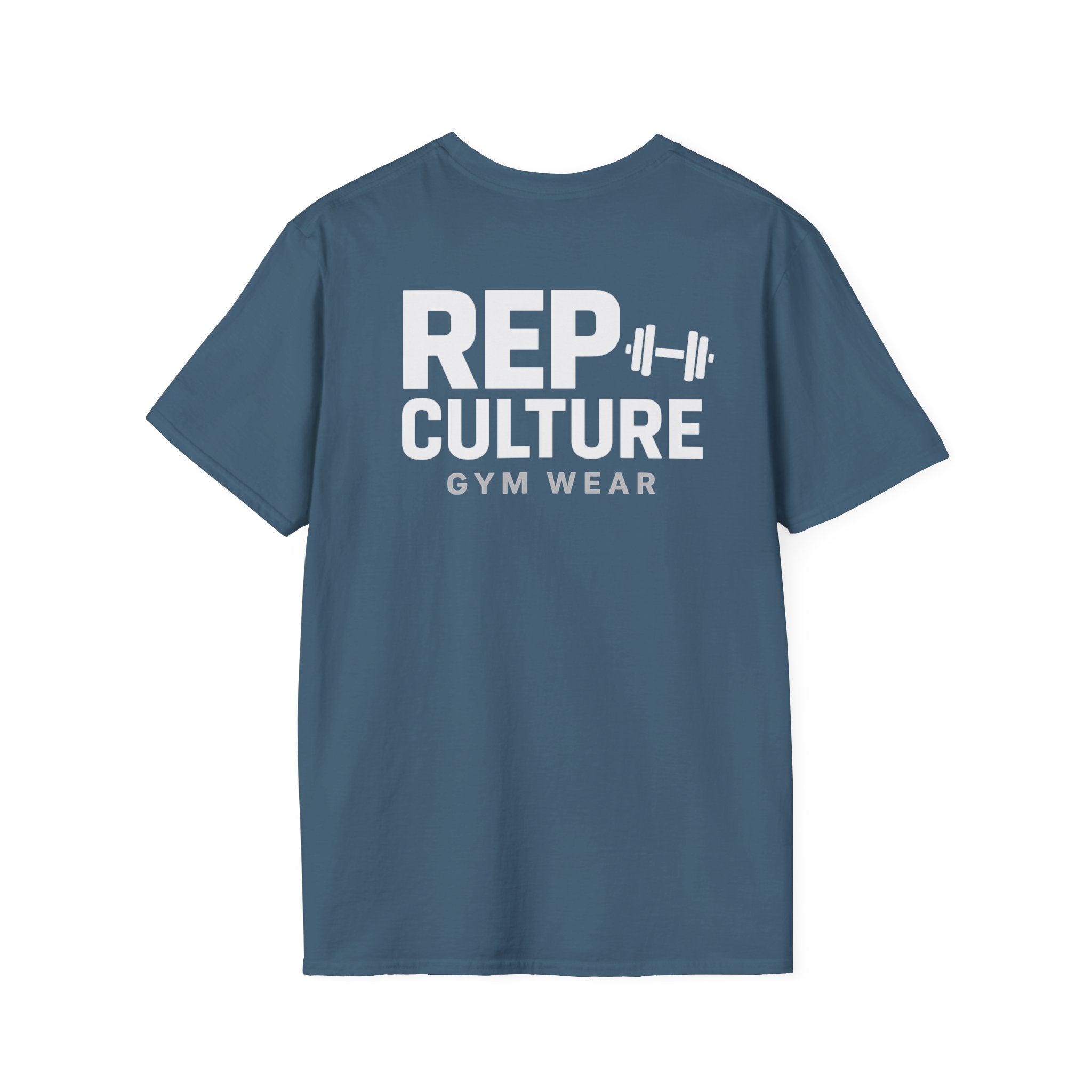 Rep Culture Gym Wear T-Shirt | Chest Logo, Back Graphic