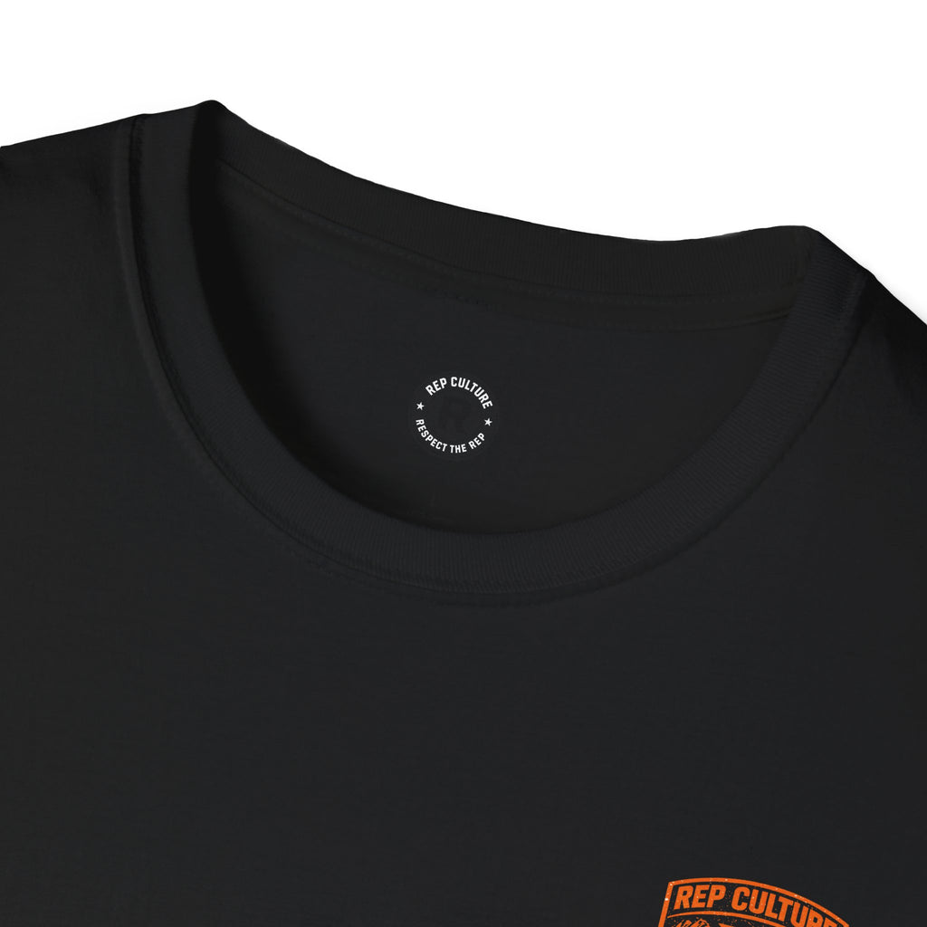 REP Culture Graphic Tee — Distressed Orange Back Print