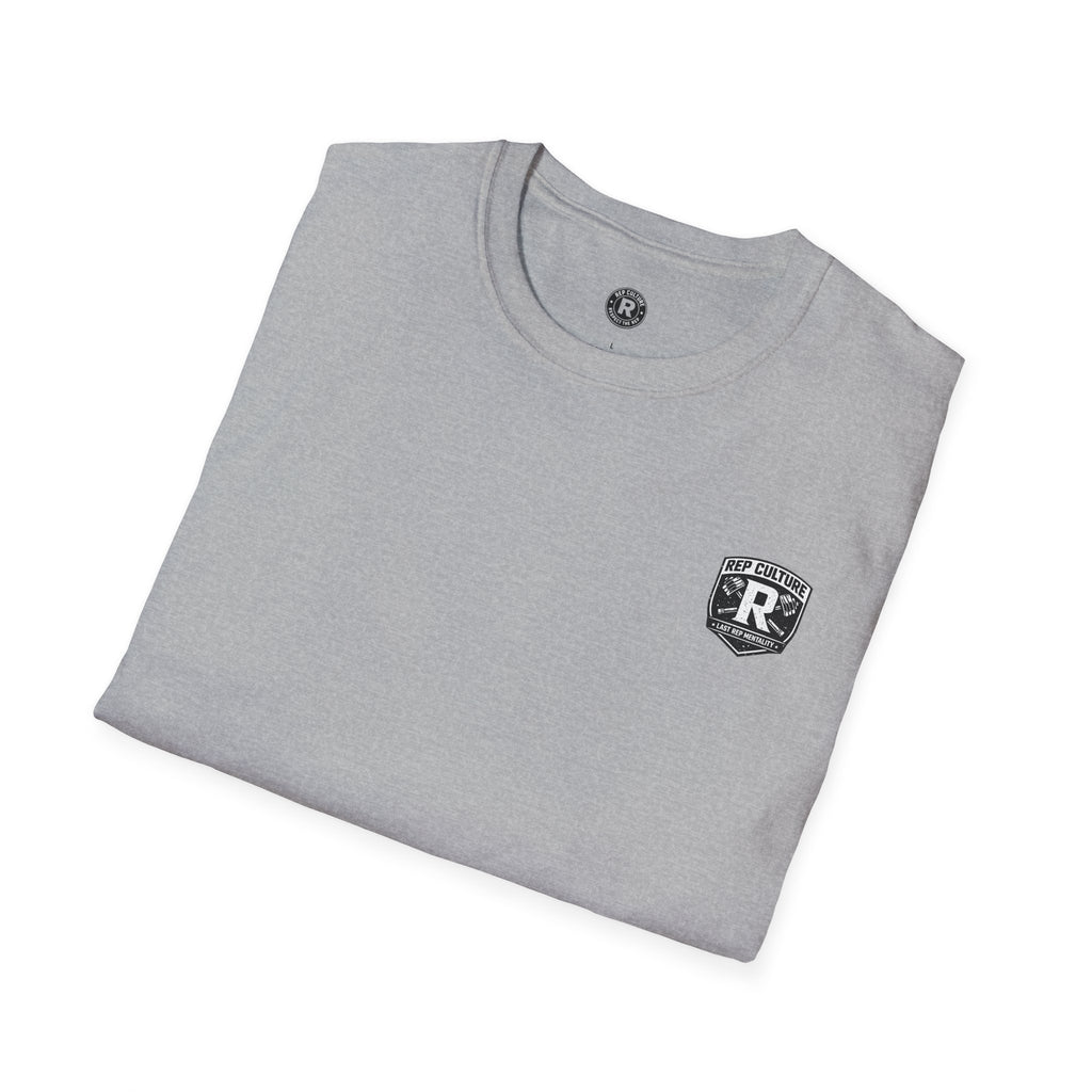 Rep Culture Shield Tee | Barbell Logo, Last Rep Mentality