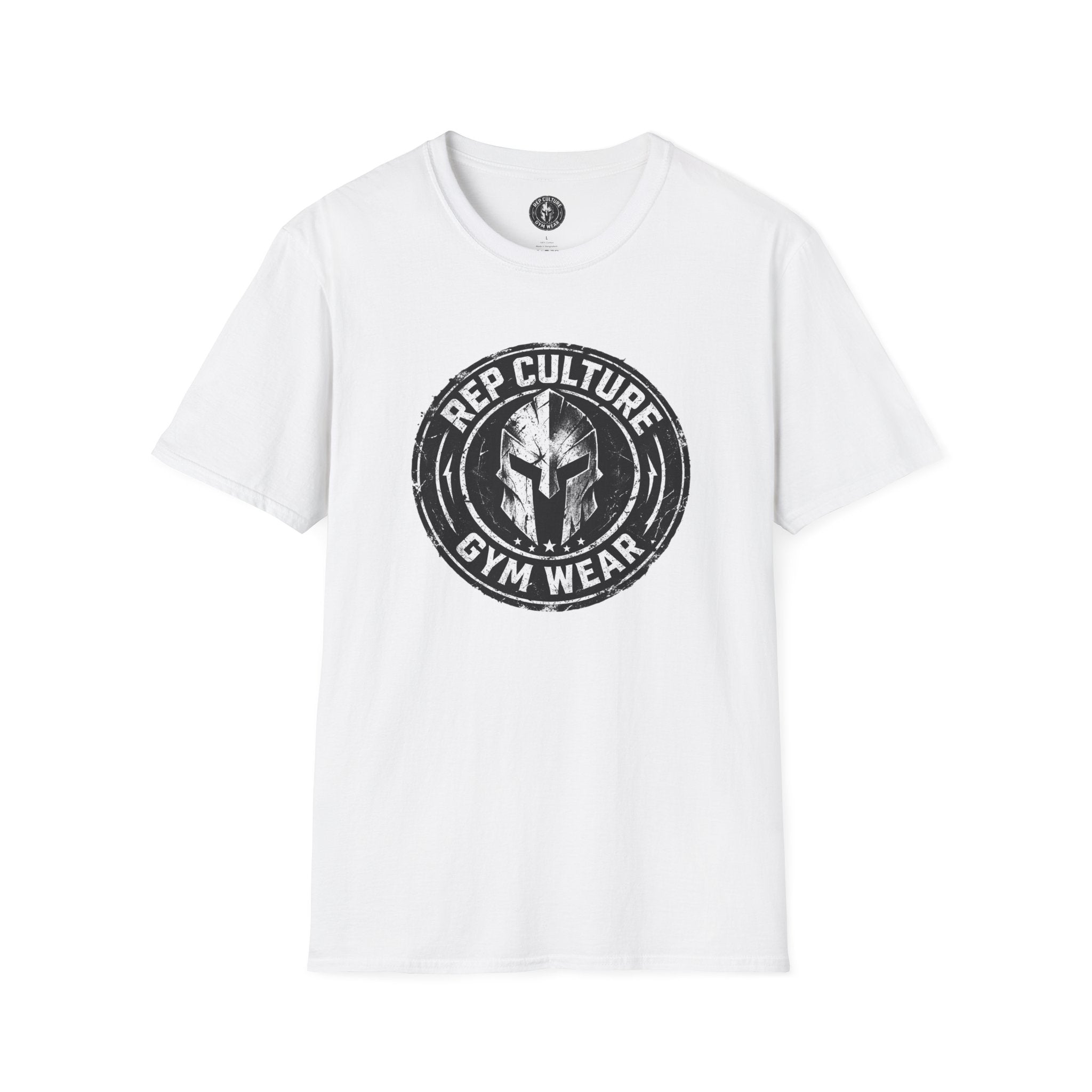 Rep Culture Gym Wear T-Shirt — Spartan Helmet Fitness Tee