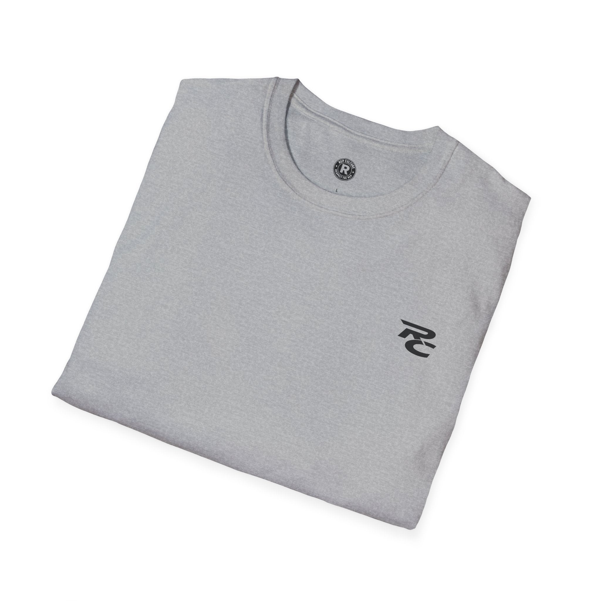 RC chest logo — Athletic Motivational Gym Tee