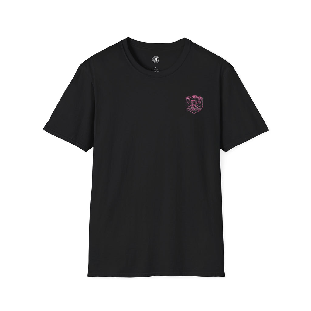 Black/Pink combo Camo — "Rep Culture" Gym Tee