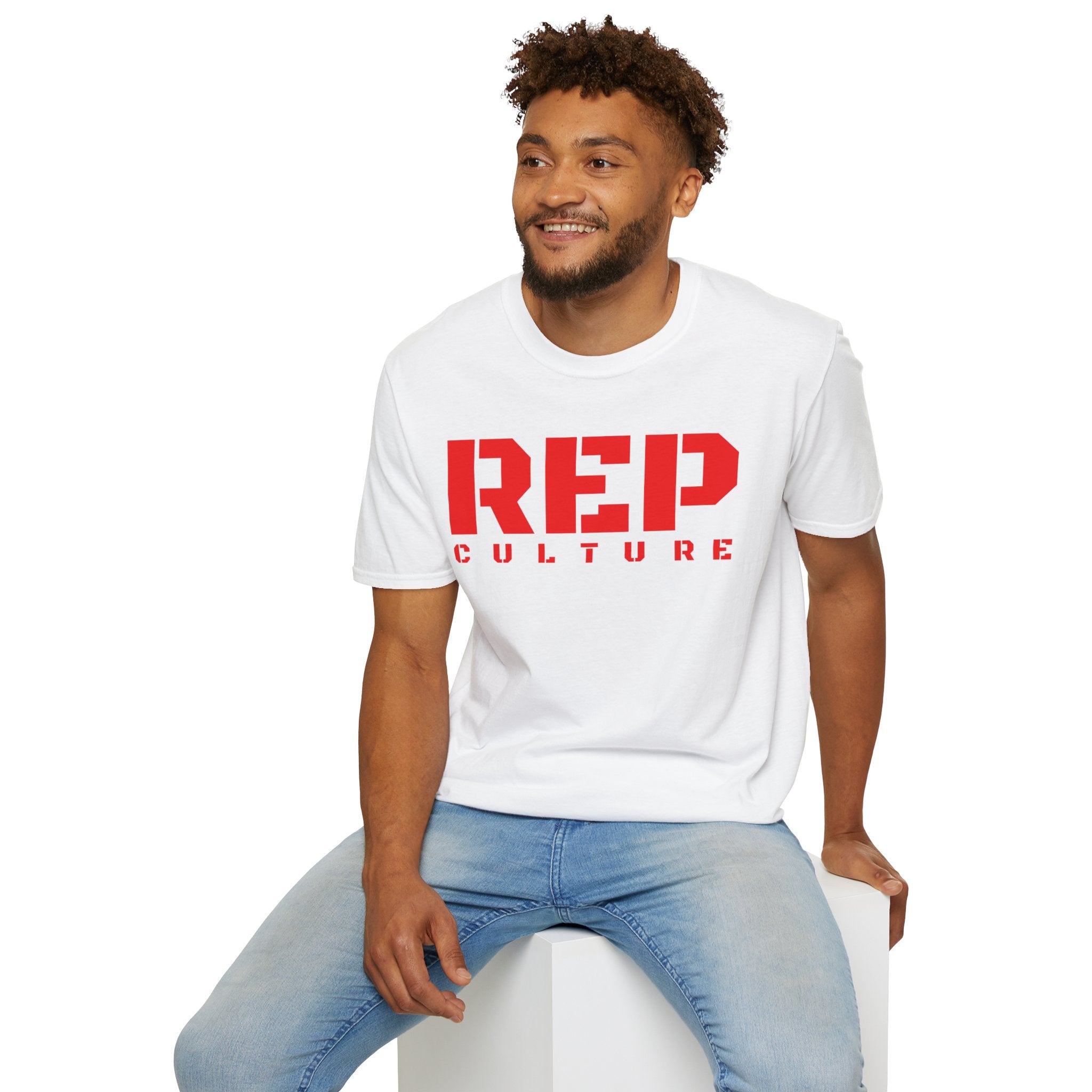 REP Culture T-Shirt — Bold Stencil Logo Tee for Fans & Streetwear