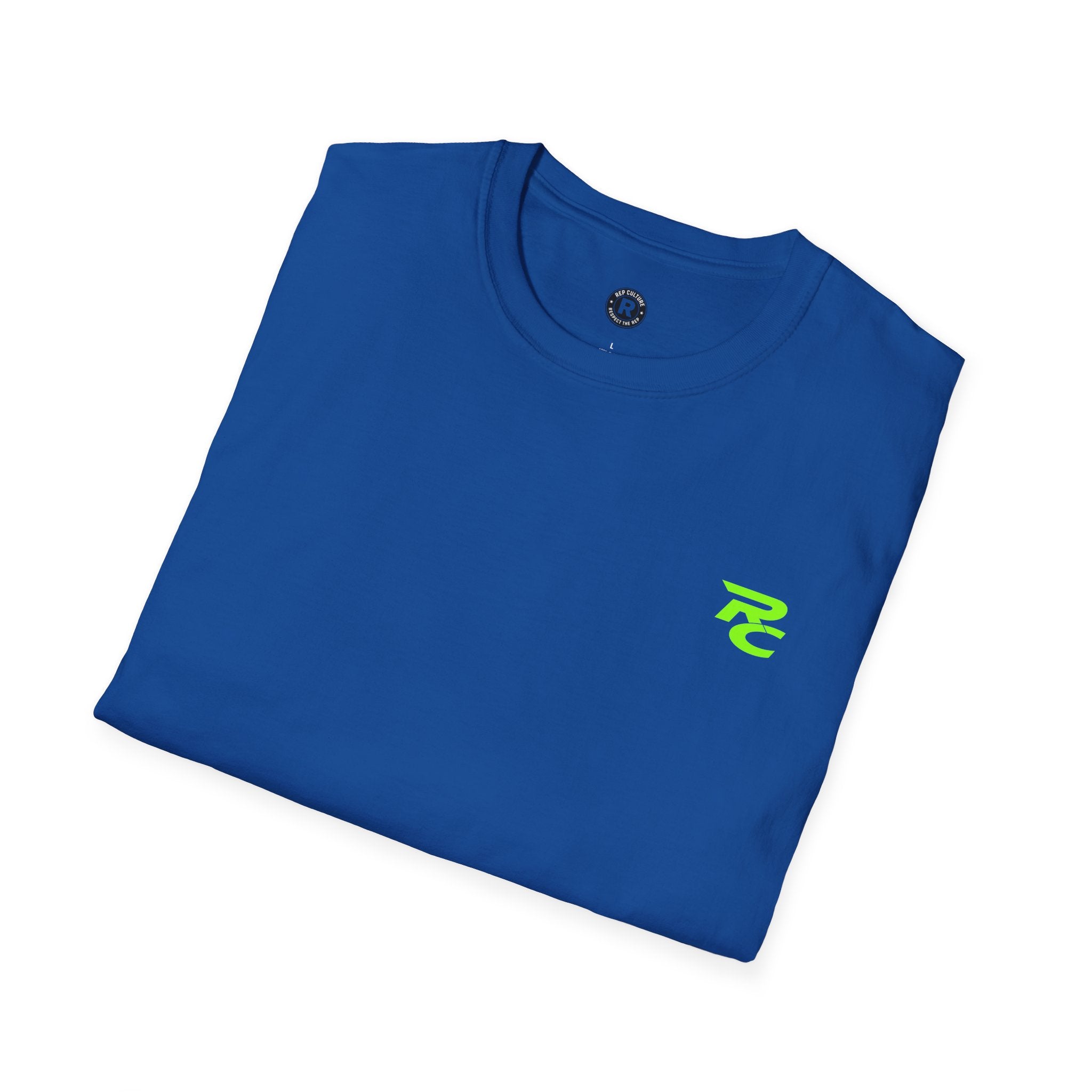 RC chest logo — Athletic Motivational Gym Tee