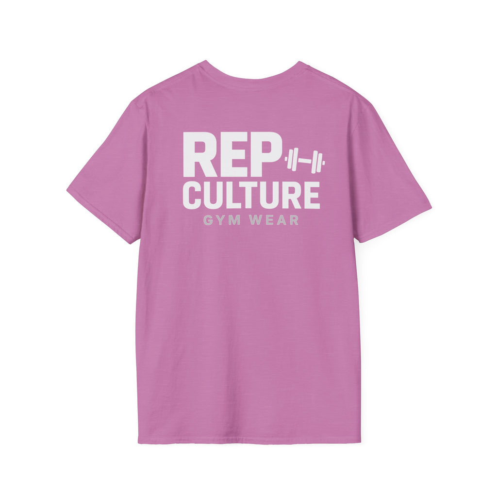 Rep Culture Gym Wear T-Shirt | Chest Logo, Back Graphic