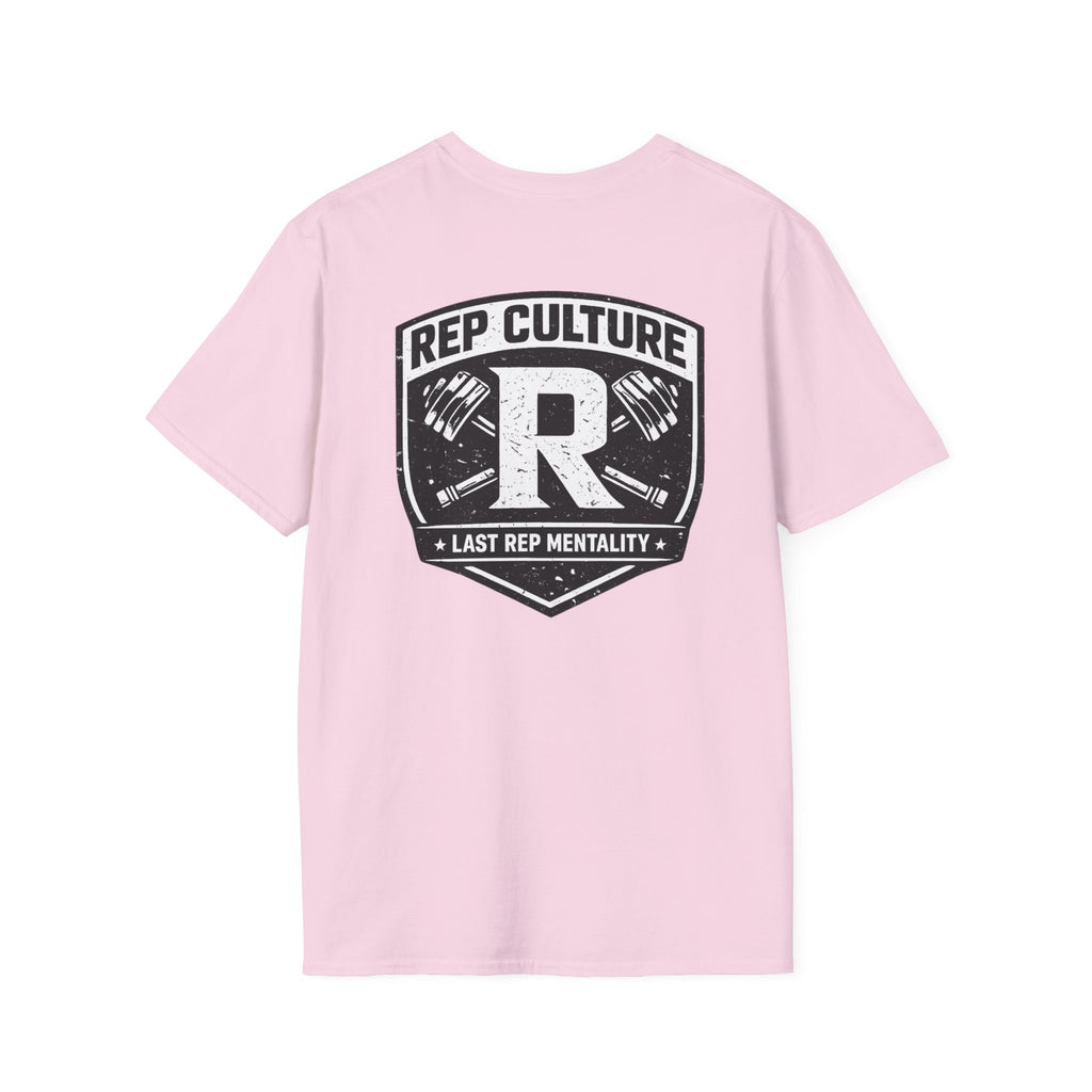 Rep Culture Shield Tee | Barbell Logo, Last Rep Mentality