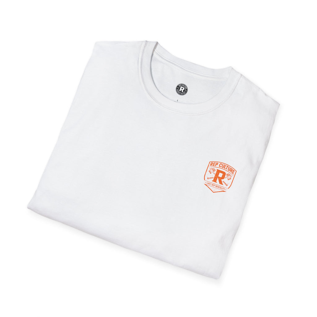 REP Culture Graphic Tee — Distressed Orange Back Print