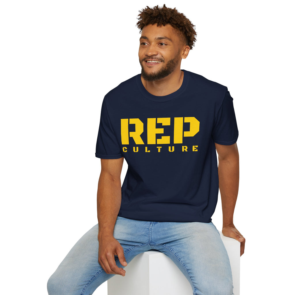 REP Culture T-Shirt — Bold Stencil Logo Tee for Fans & Streetwear