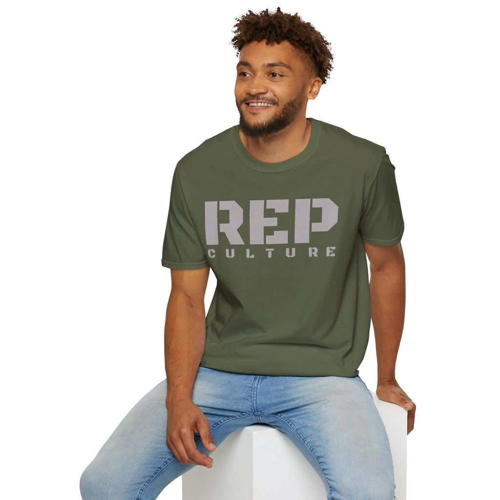REP Culture T-Shirt — Bold Stencil Logo Tee for Fans & Streetwear