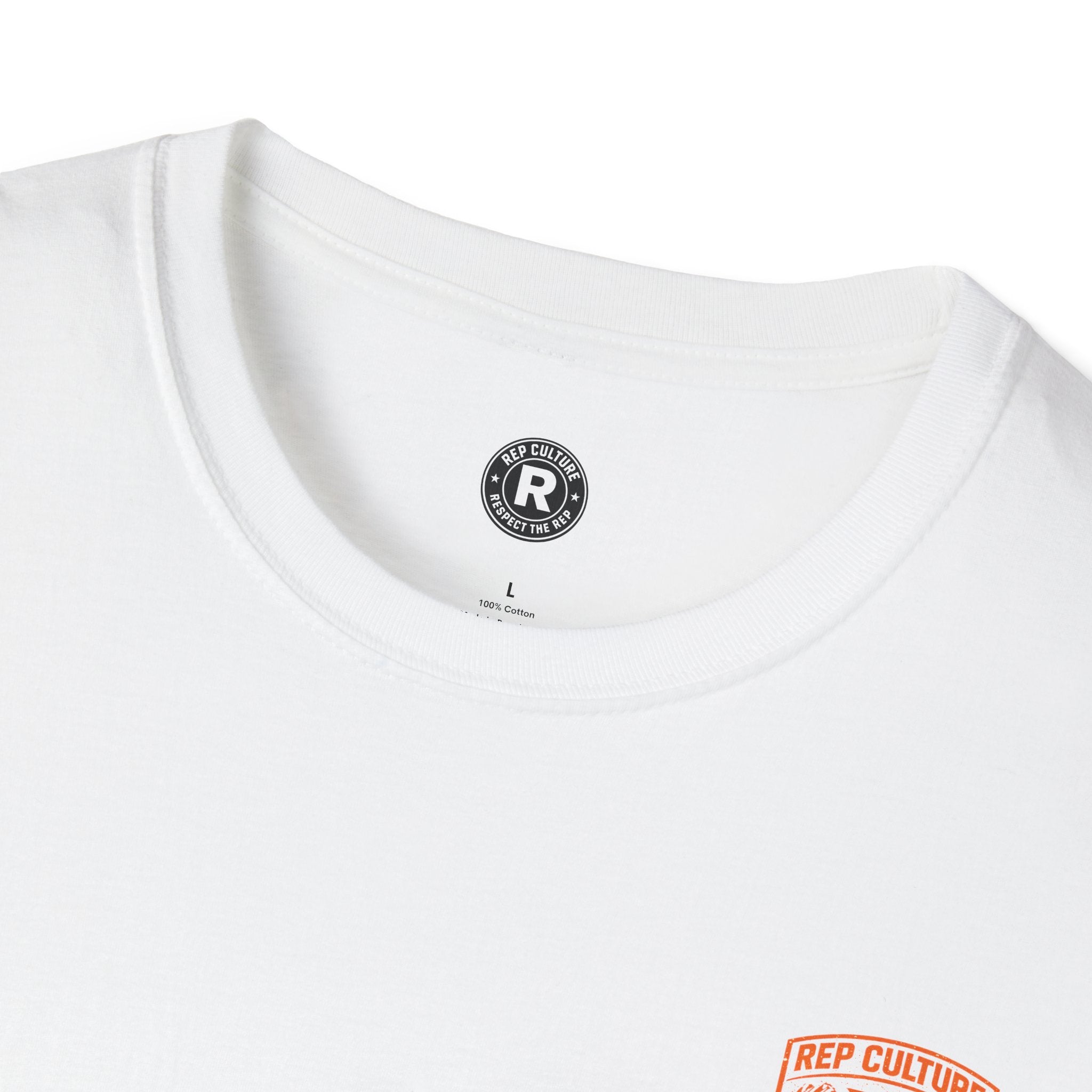 REP Culture Graphic Tee — Distressed Orange Back Print