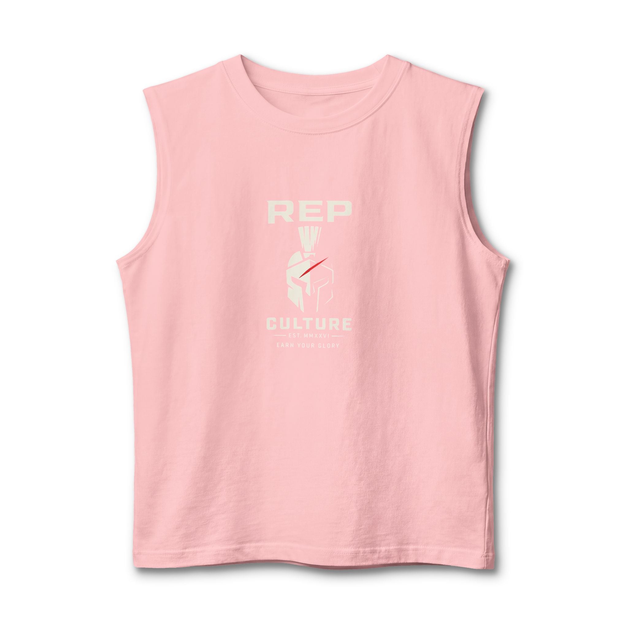 Rep Culture Spartan Logo "Earn Your Glory" Muscle Tank Athletic Gymwear