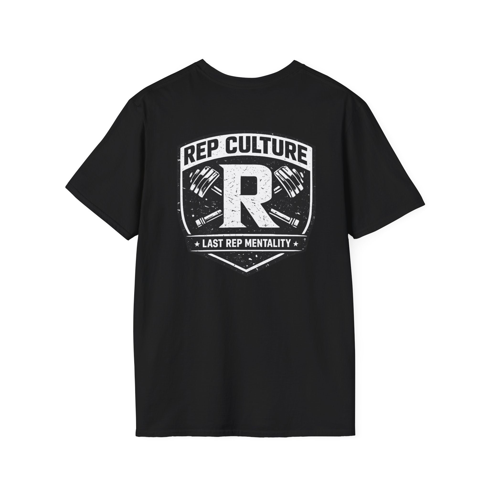 Rep Culture Shield Tee | Barbell Logo, Last Rep Mentality
