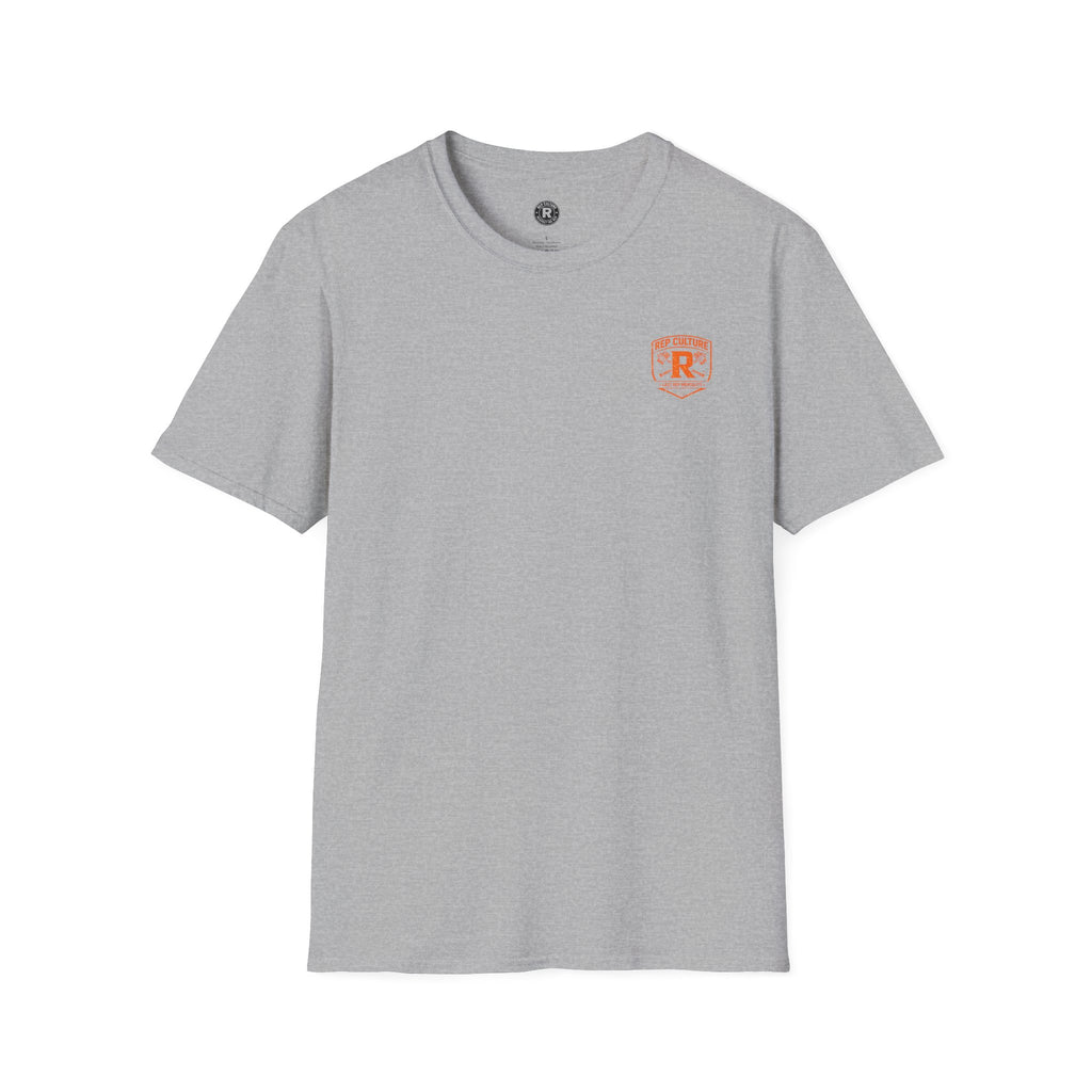 REP Culture Graphic Tee — Distressed Orange Back Print