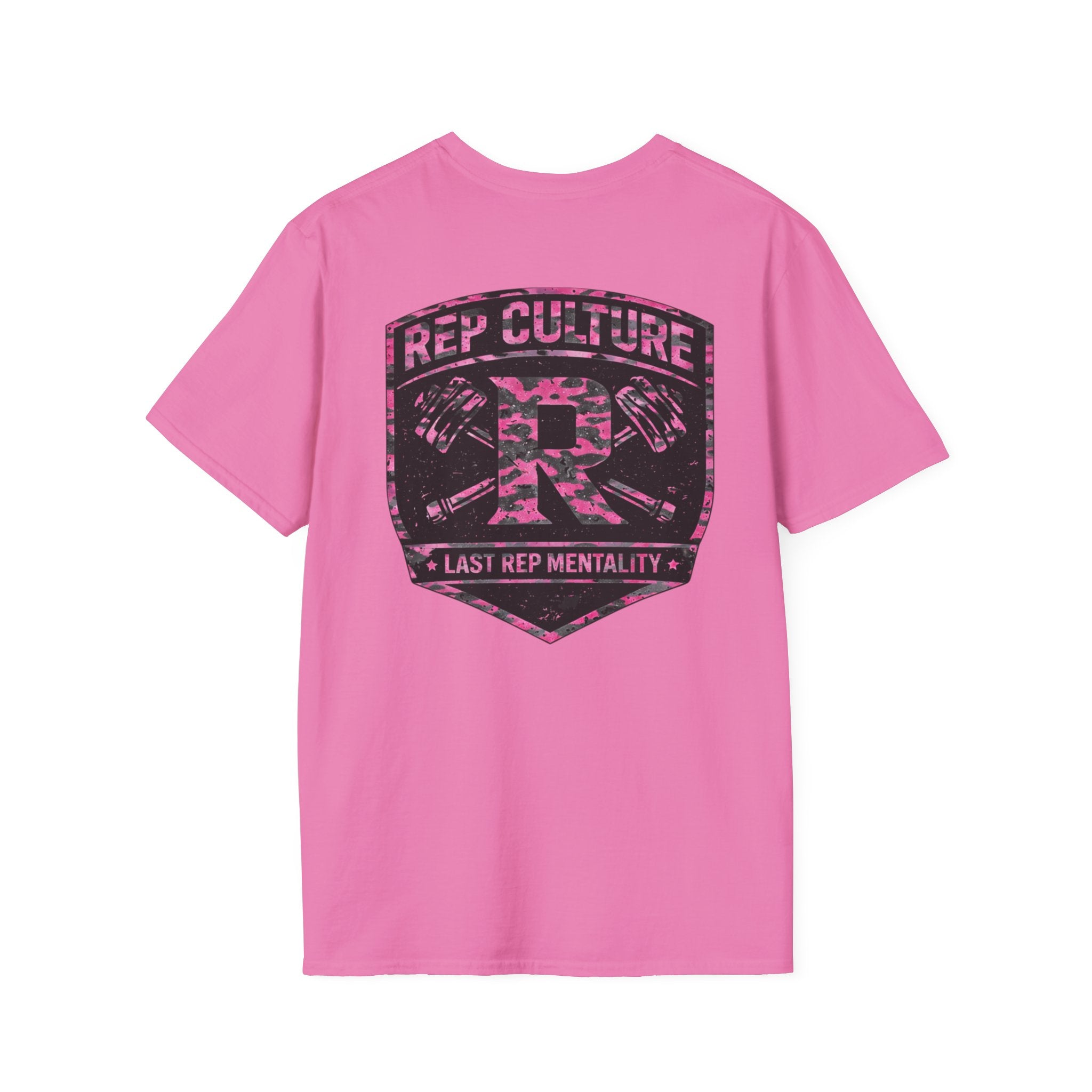 Black/Pink combo Camo — "Rep Culture" Gym Tee