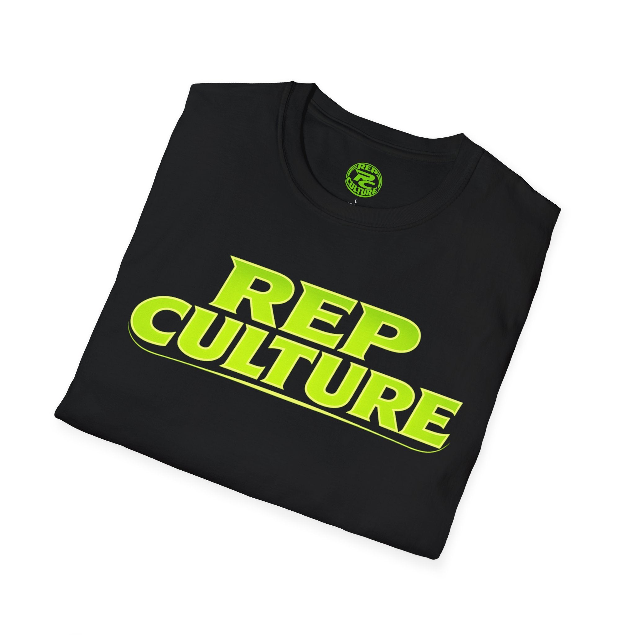 Rep Culture T‑Shirt — Bold Neon Logo Athletic Streetwear