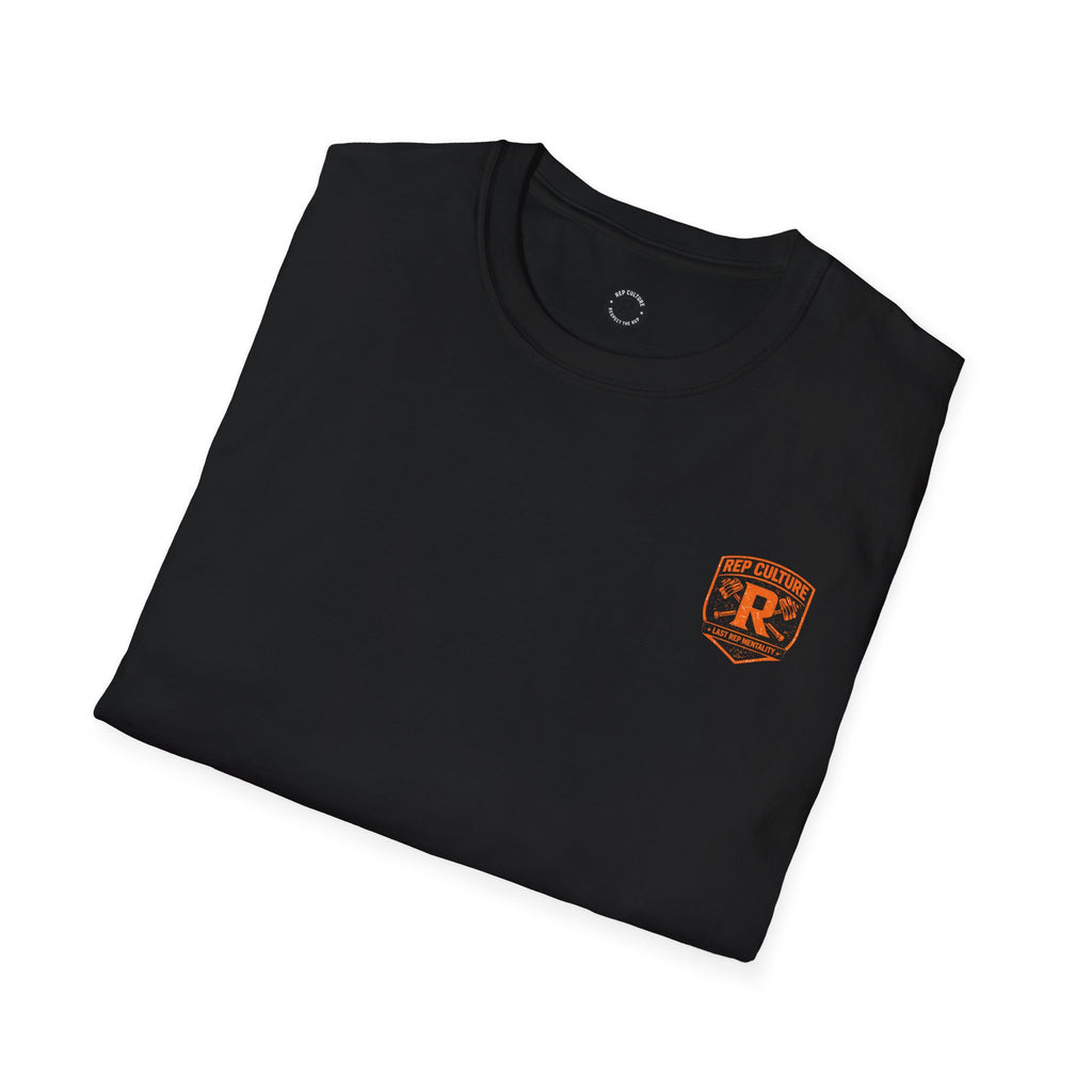 REP Culture Graphic Tee — Distressed Orange Back Print