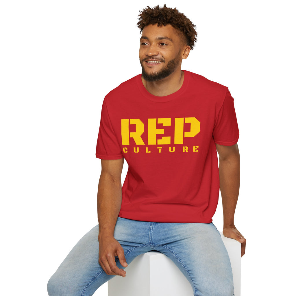 REP Culture T-Shirt — Bold Stencil Logo Tee for Fans & Streetwear