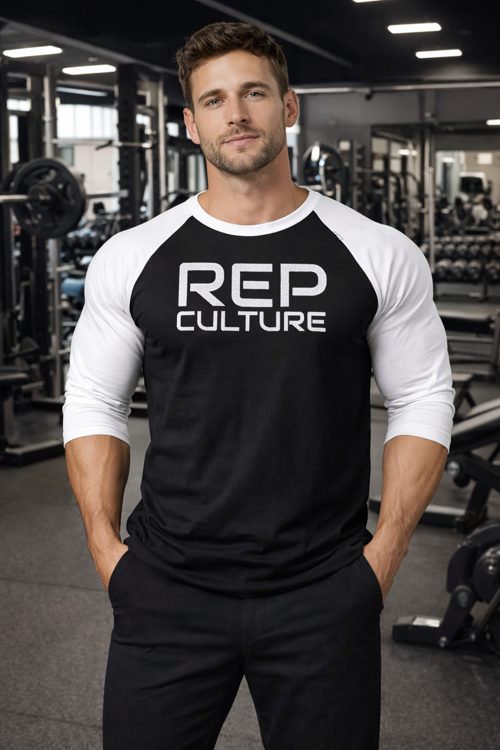 Rep Culture Raglan Shirt — 'REP CULTURE' 3/4 Sleeve Baseball Tee