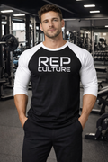 Rep Culture Raglan Shirt — 'REP CULTURE' 3/4 Sleeve Baseball Tee