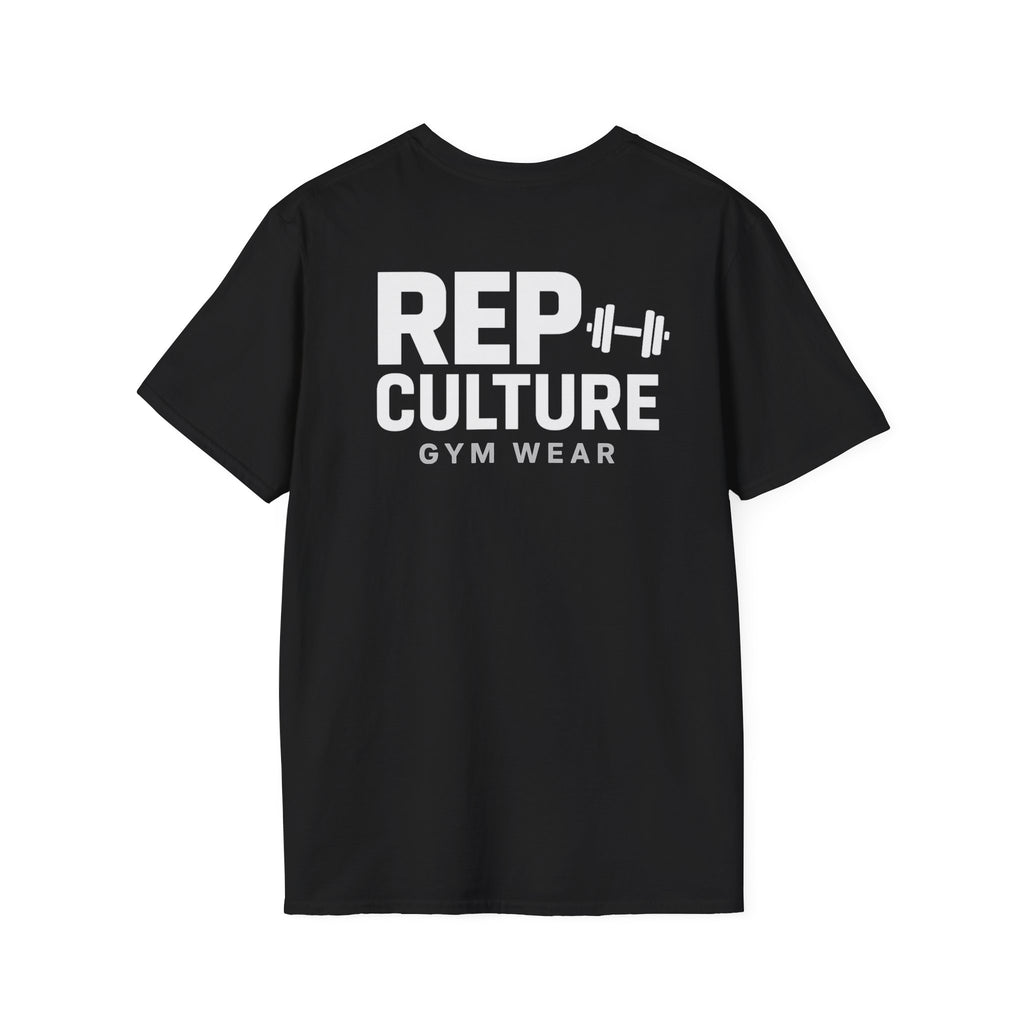 Rep Culture Gym Wear T-Shirt | Chest Logo, Back Graphic