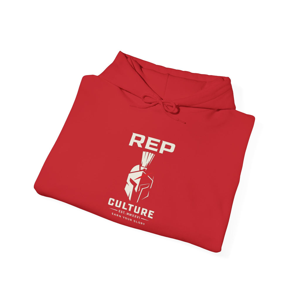 Hoodie — Rep Culture - Spartan Helmet - "Earn your glory"