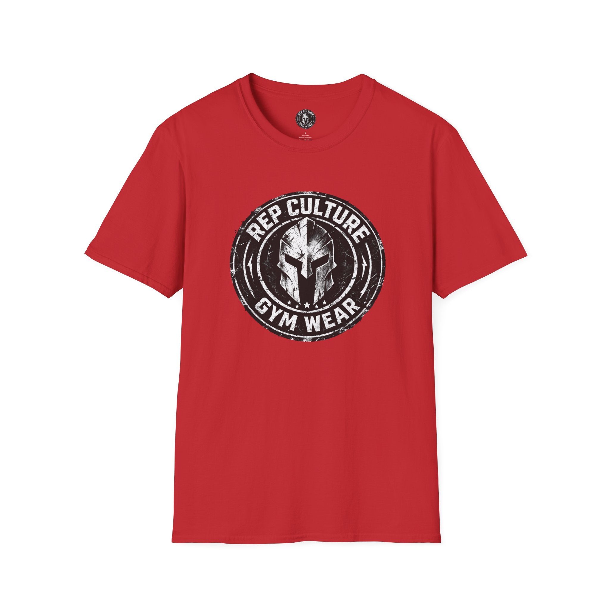 Rep Culture Gym Wear T-Shirt — Spartan Helmet Fitness Tee