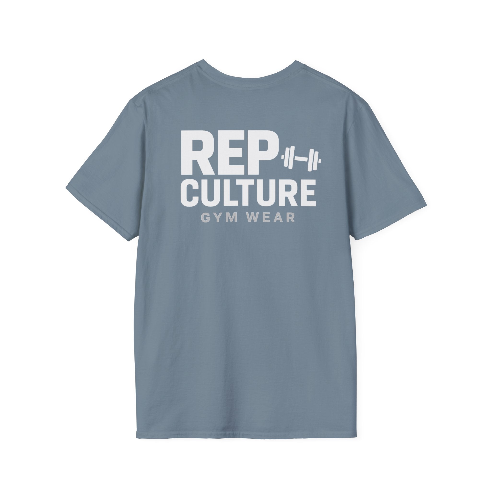 Rep Culture Gym Wear T-Shirt | Chest Logo, Back Graphic