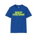 Rep Culture T‑Shirt — Bold Neon Logo Athletic Streetwear