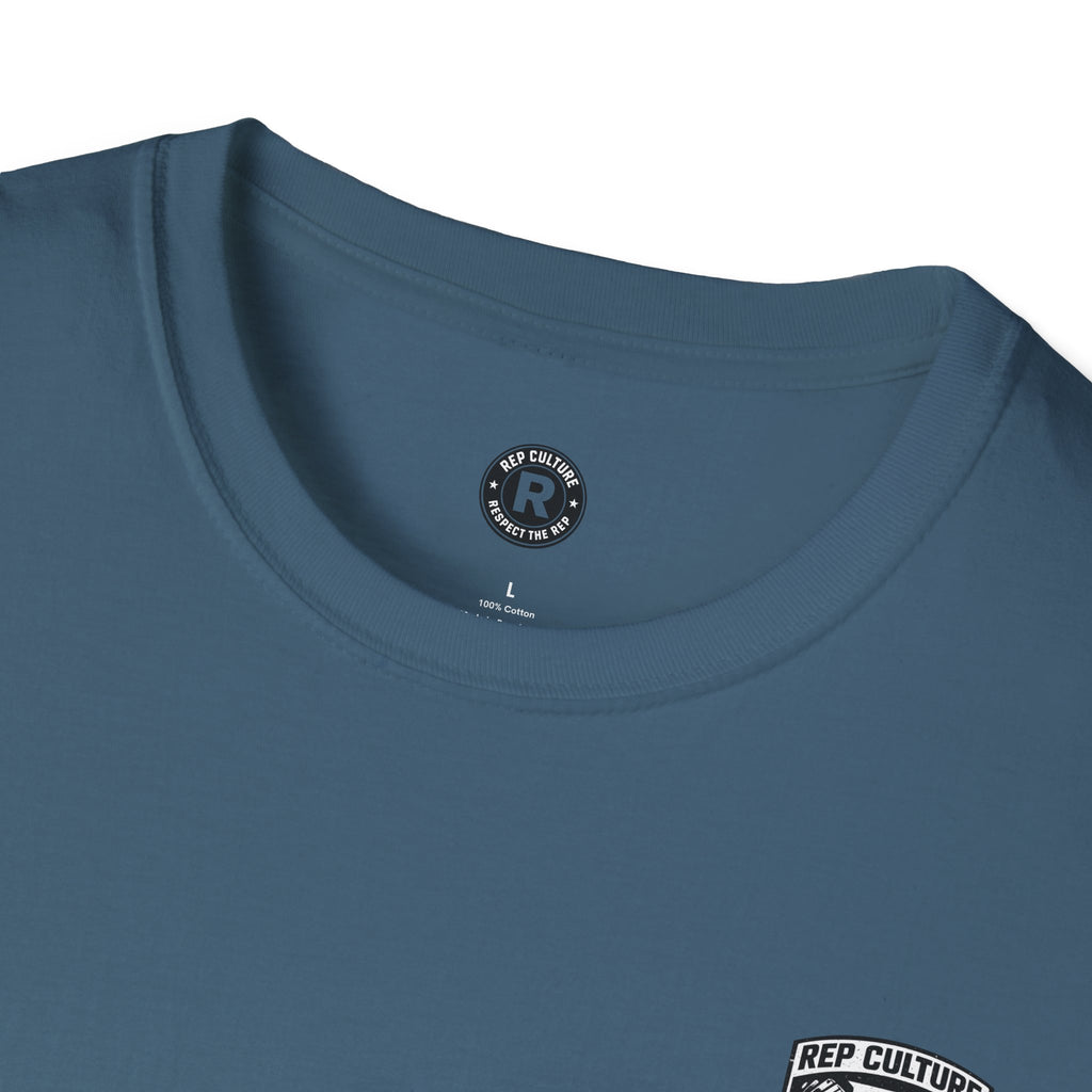 Rep Culture Gym Wear T-Shirt | Chest Logo, Back Graphic