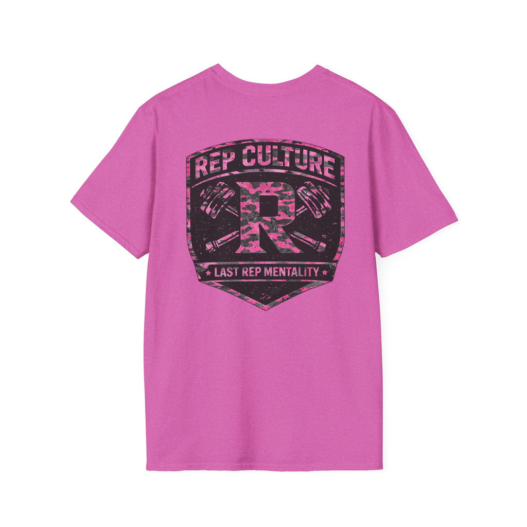 Black/Pink combo Camo — "Rep Culture" Gym Tee