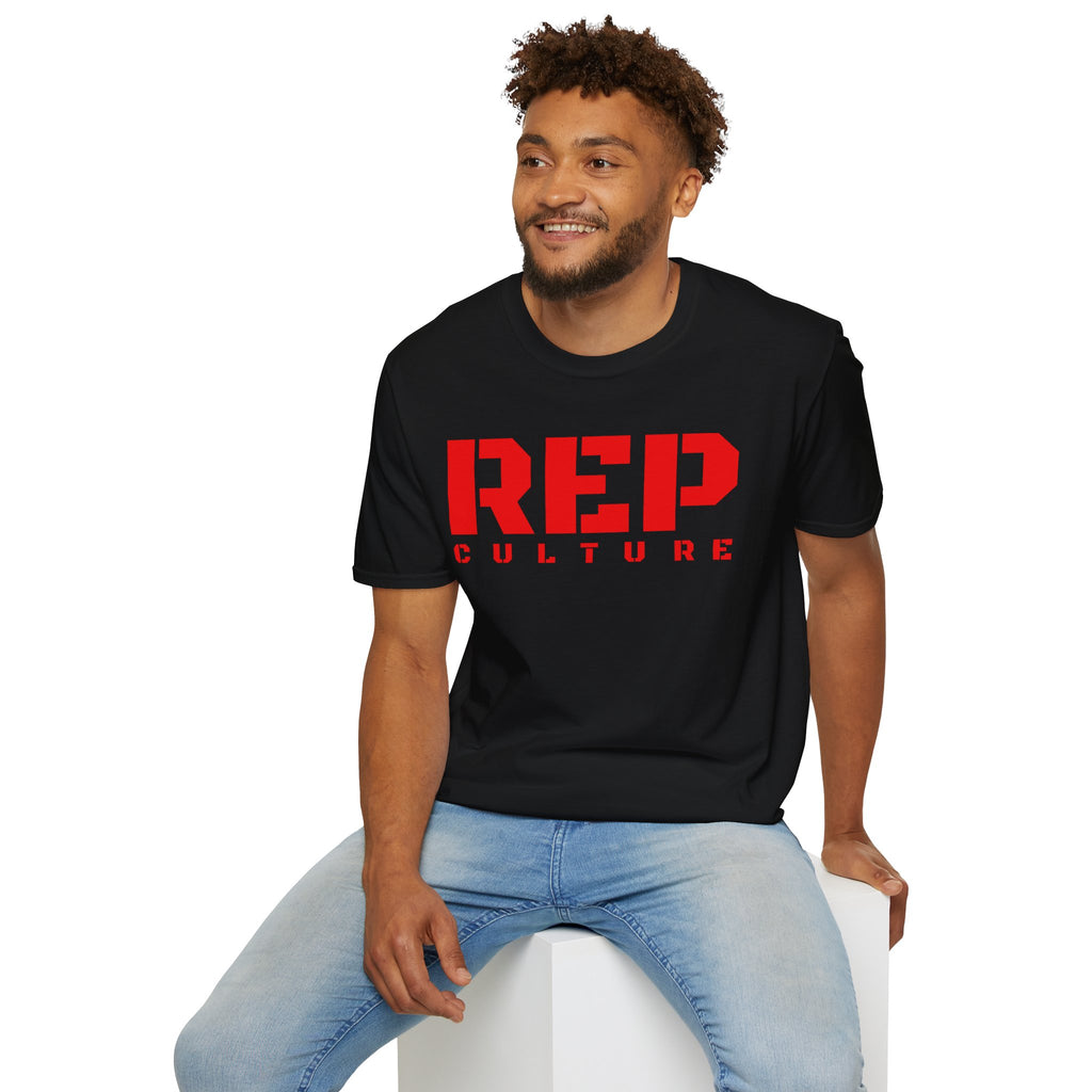 REP Culture T-Shirt — Bold Stencil Logo Tee for Fans & Streetwear