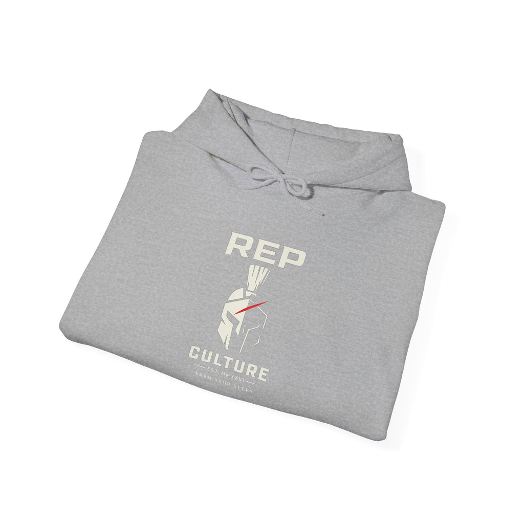 Hoodie — Rep Culture - Spartan Helmet - "Earn your glory"