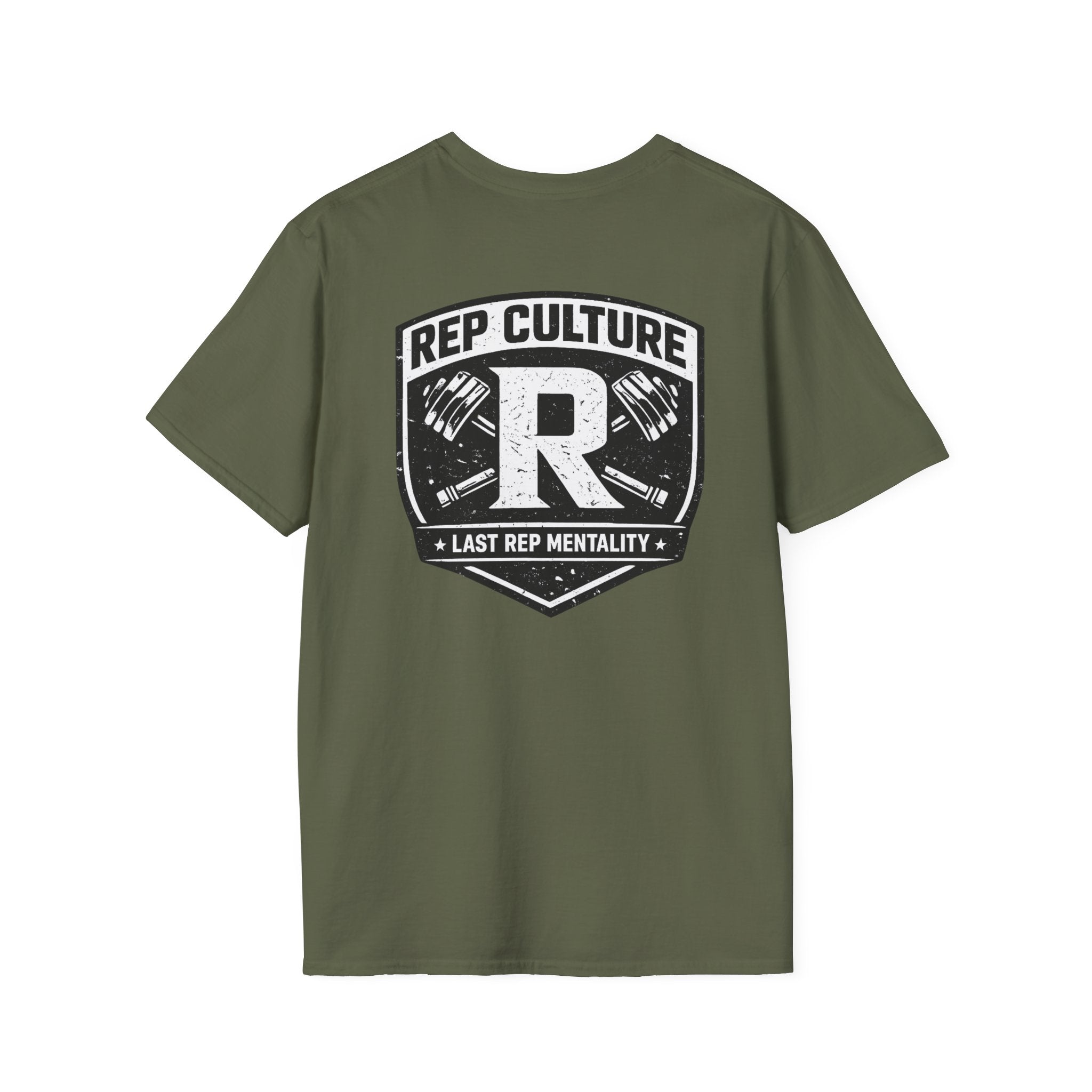 Rep Culture Shield Tee | Barbell Logo, Last Rep Mentality