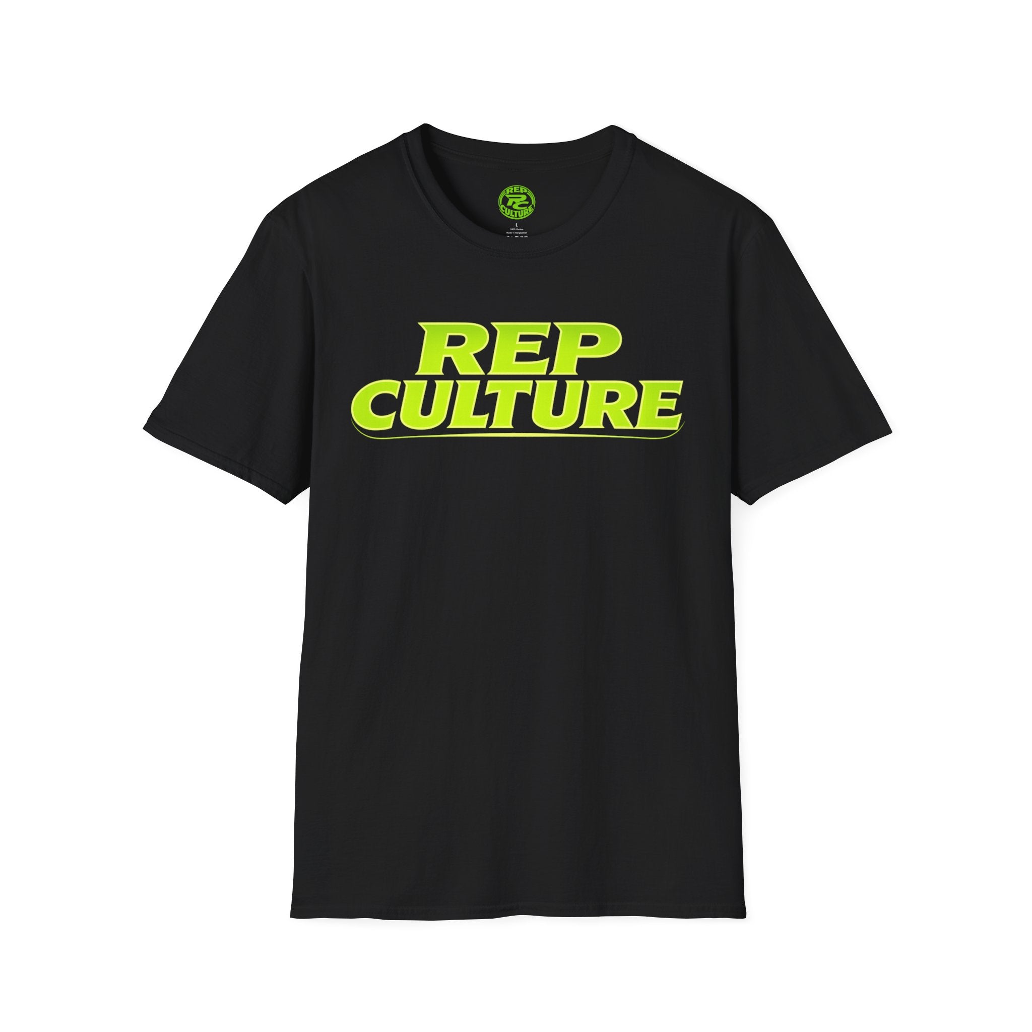 Rep Culture T‑Shirt — Bold Neon Logo Athletic Streetwear