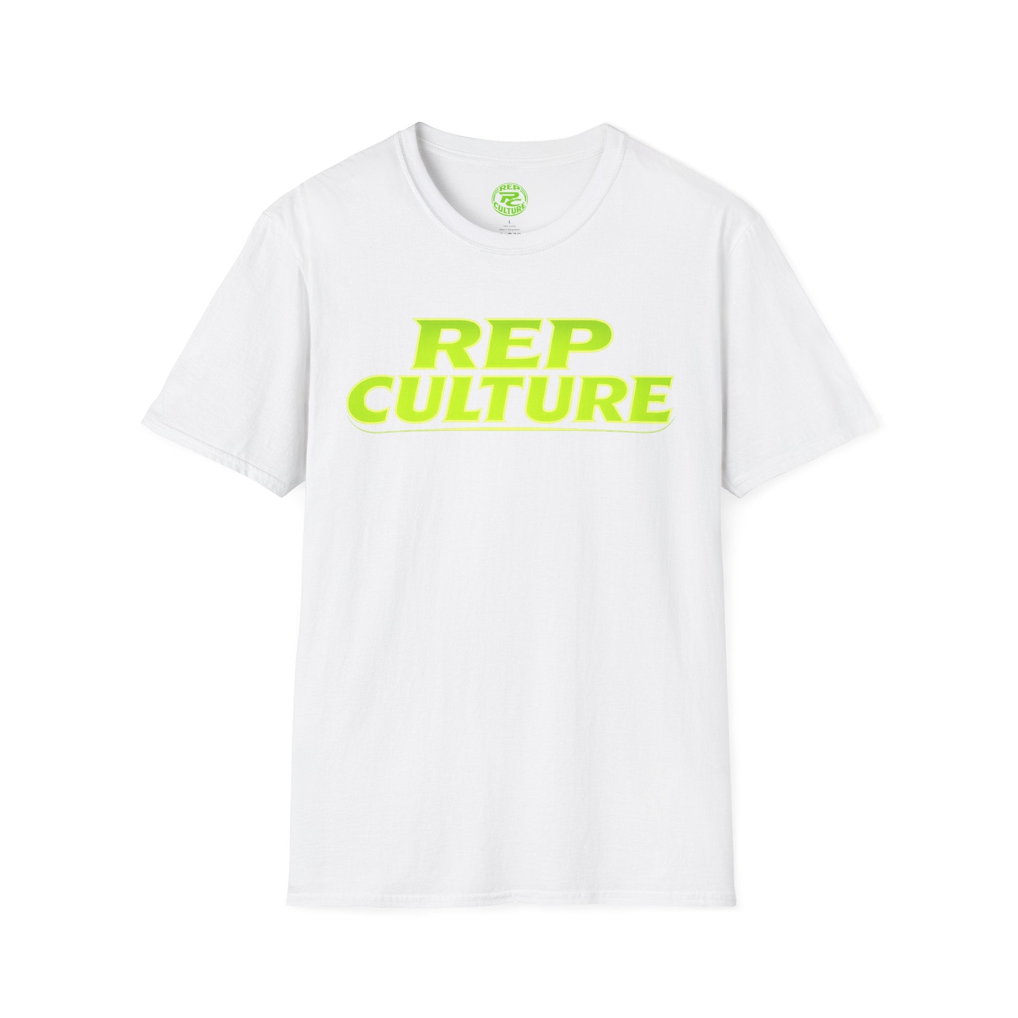 Rep Culture T‑Shirt — Bold Neon Logo Athletic Streetwear