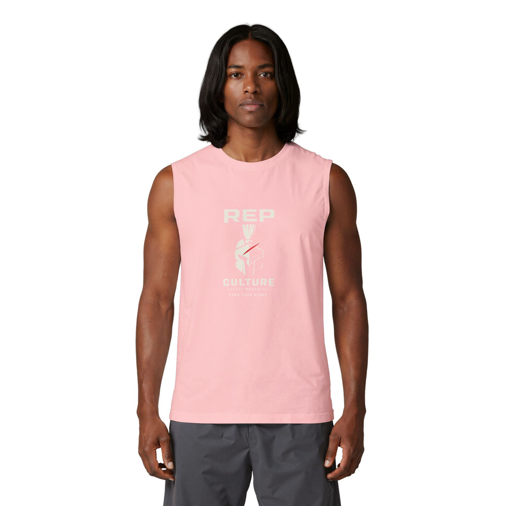 Rep Culture Spartan Logo "Earn Your Glory" Muscle Tank Athletic Gymwear
