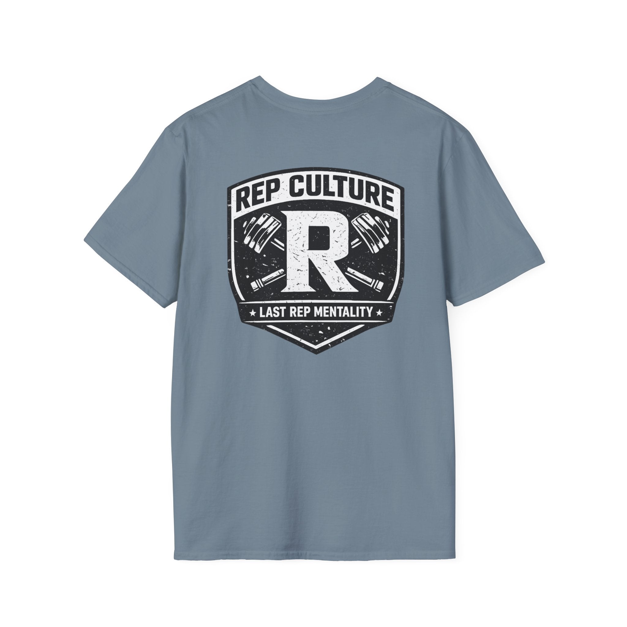 Rep Culture Shield Tee | Barbell Logo, Last Rep Mentality