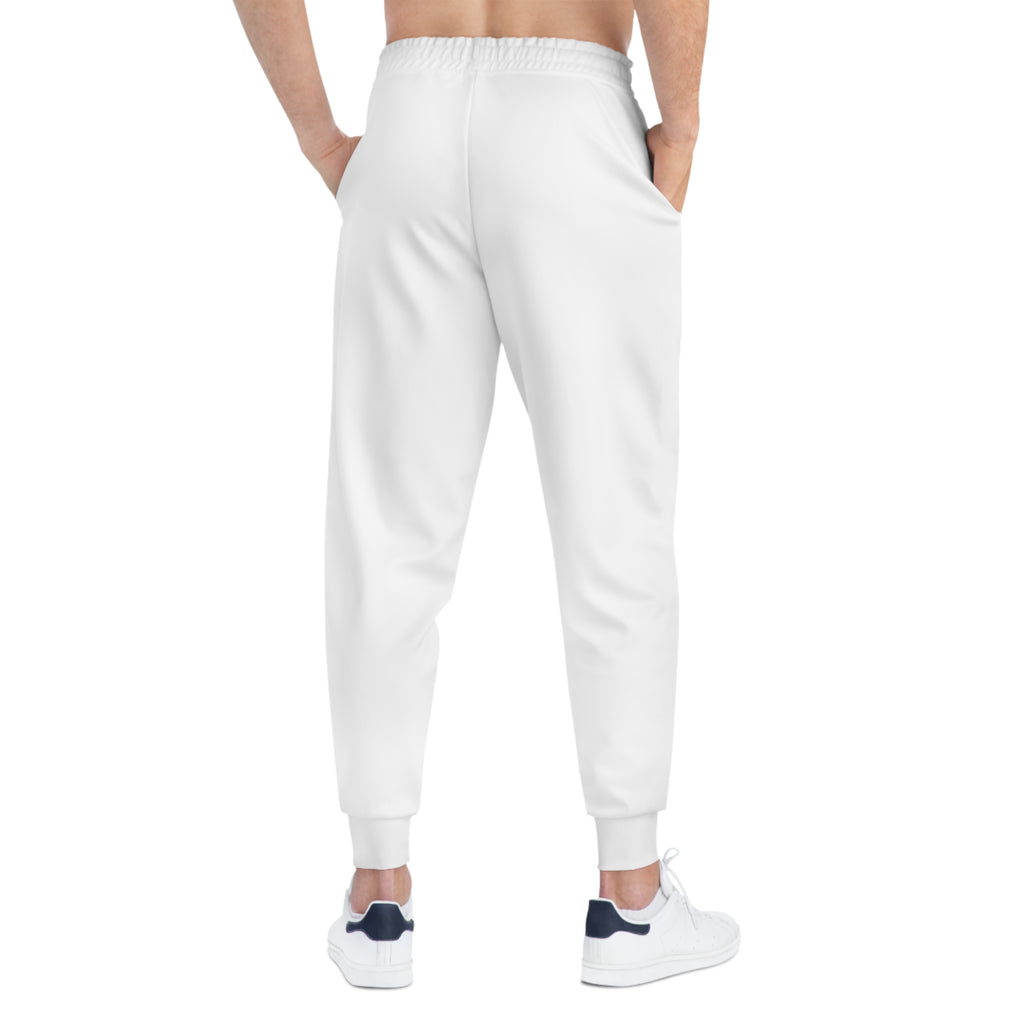 Embroidered Tiger Crest Joggers — Athletic Sweatpants with Small Chest Patch