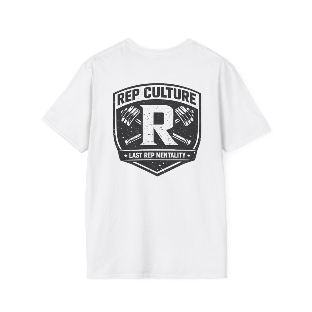 Rep Culture Shield Tee | Barbell Logo, Last Rep Mentality